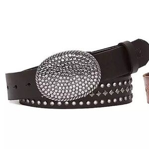 Miss Me Studded Leather Belt